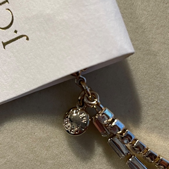 J.. Crew Factory Double Layer Crystal Tennis Necklace, Gold - NWT - Picture 3 of 4